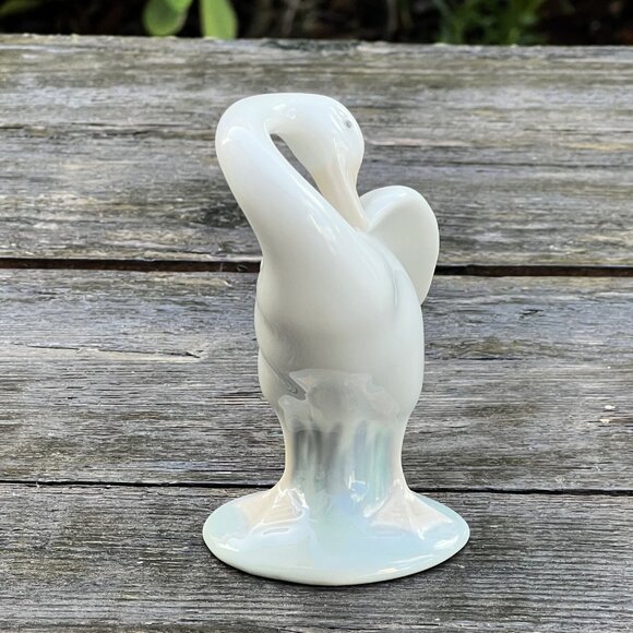 Vintage Lot Of 2 Lladro Preening Long Neck Swan Goose Figurines Pair Little Duck - Picture 10 of 14